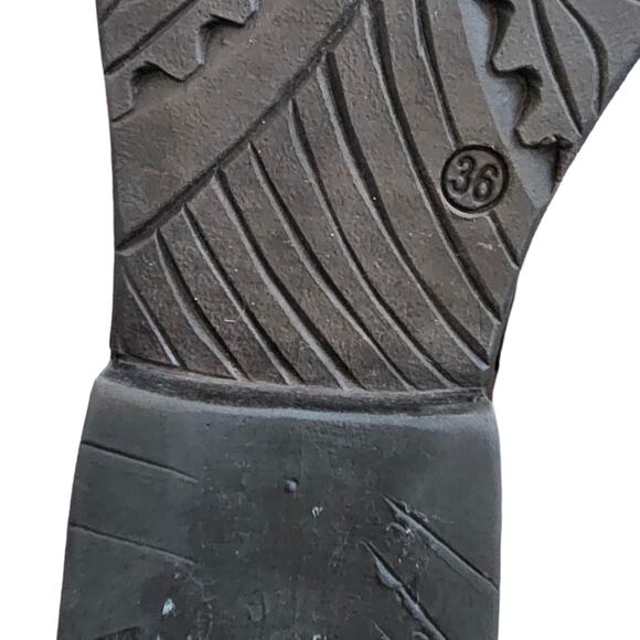 A.S 98 Black and Camo Combat Zippered Moto Biker Boots Size 36 US 6 - Picture 7 of 12